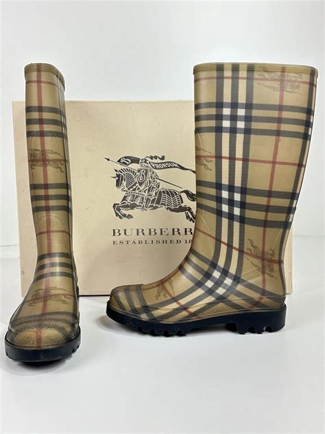 boot rain burberry|burberry haymarket rain boots.